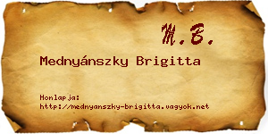 Mednyánszky Brigitta névjegykártya